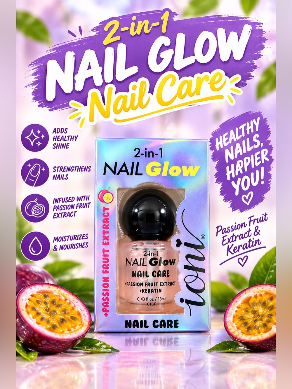 ✨ NEW ✨ 2-in-1 Nail Glow Nail Care Passion Fruit Extract ✨